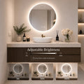 Round Backlit LED BATHROOMS Vanity  Mirrors With Dimmable Lights