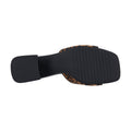 Women's Wanda Black Leopard Hardware Heeled Sandals