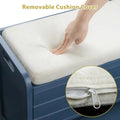 Hausvita 32" Storage Bench for Entryway, Shoe Bench with Storage Removable Basket and 2 Drawers