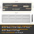 Hausvita Faux Stone Wall Siding Panel, PU Stone Veneer Exterior, 46.46" x 13"