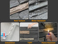 Hausvita Faux Stone Wall Siding Panel, PU Stone Veneer Exterior, 46.46" x 13"