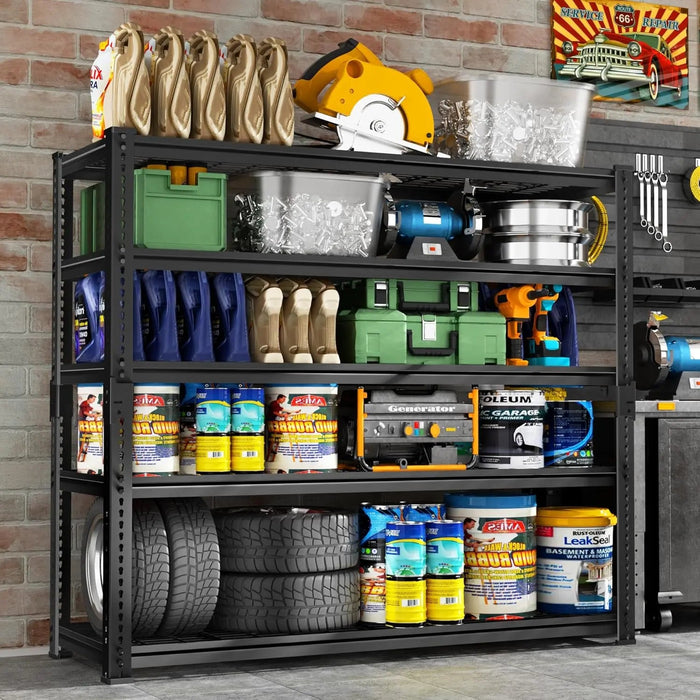 Hausvita Storage Shelves Heavy Duty, 48" L x 18" W x 72" H Garage Wire Shelving Unit Loads 2000LBS, 5-tier Adjustable Metal Industrial Utility Shelf Rack for Kitchen, Laundry Room, Pantry, Warehouse, Basement