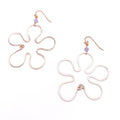 Hibiscus gold earrings
