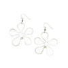 Hibiscus silver earrings