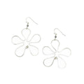 Hibiscus silver earrings