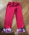 Rare Editions Girls Red and white pants 4th July  6X