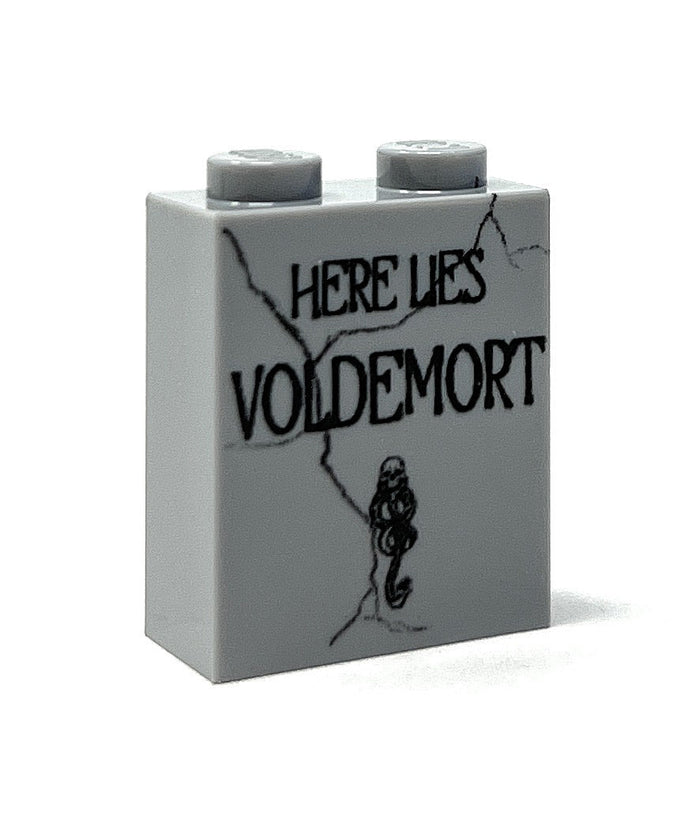 Voldemort Tombstone (Halloween) (1x2x2 Brick) made using LEGO part