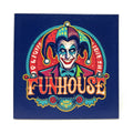 Joker's Funhouse Vintage 6x6 Sign made using LEGO parts