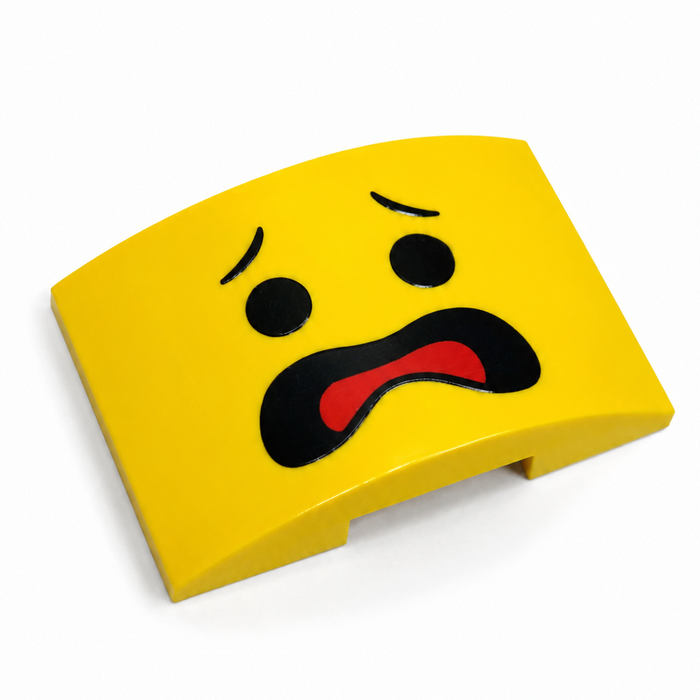 Benny Scared Face Upgrade Tile for LEGO Up-Scaled Blue Astronaut 40921 Set