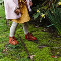 Waterproof Hand-Stitched Kids’ Boots with Flexible Sole |Chestnut