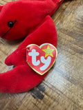 Rare Retired Pinchers the Lobster ty Beanie Baby with Tag Errors