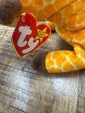 Ty Beanie Babies Twigs the Giraffe Plush 1995 P.V.C. Pellets With Tag 14 Errors
