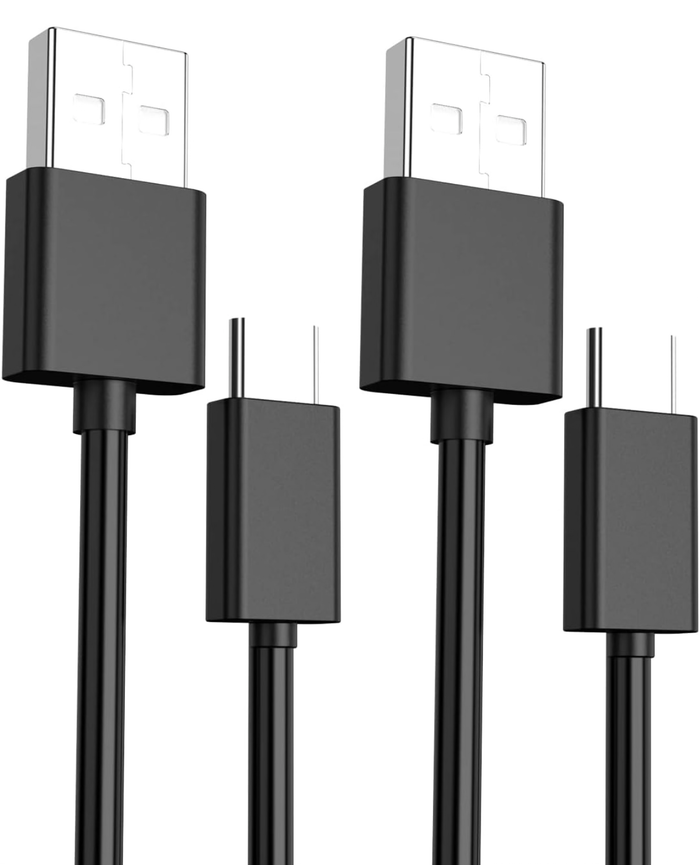Charger Cable for PS5 DualSense & Xbox Series Controllers, 6.6ft (2-Pack)
