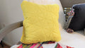 DaDa Bedding Hand-Made Tuscan Sun Yellow Sherpa Backside Quilted Throw Pillow - 18" x 18"