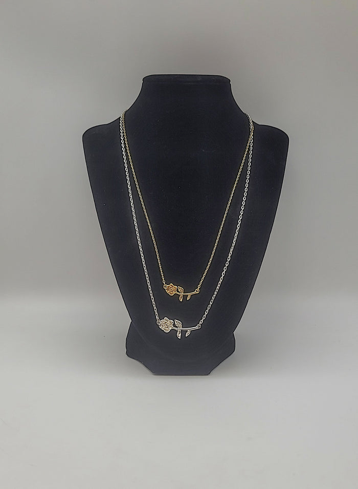 Lucky Brand Rose Flower Pendant Necklace Polished