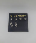 Givenchy 3-PC. Set Crystal & Hoop Earrings – Rhodium