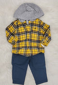 Carter's Baby Boys 2-Pc. Plaid Flannel Shirt and Canvas Pants