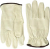 12 Pair Pack, Cow Hide Grain Leather Drivers, Work Safety Gloves, Size (Large)
