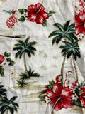 Ky's Men Hawaiian Shirt Surfing Santa Made in Hawaii Shirt L