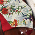 DaDa Bedding Floral Roses Tropical Paradise Birds Woven Tapestry Dining Table Runner (18116)