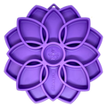 Mandala eTray Shallow Slow Feeder Dog Bowl for Enrichment | USA Made