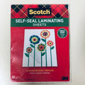 Scotch 3M Self-Sealing Laminating Sheets, 9x12" letter size LS854SS10, 10 sheets