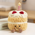 Strawberry Cream Birthday Cake Plush | Aesthetic Keepsake & Pretend Play Toy