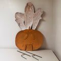 Metal Pumpkin and Ghost Yard Art 41"x24"