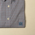 STAFFORD Men's Plum Checked Smart Tech Performance Poplin