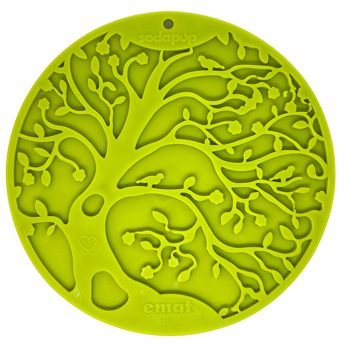 Tree of Life eMat - Enrichment Lick Mat For Dogs and Cats - With Suction Cups | Tree Design | USA Made