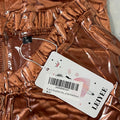 Women's Cold Shoulder Velvet Blouse - Rust Brown