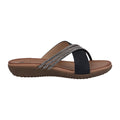 Women's Iris Black Embellished Asymmetrical Flat Sandals