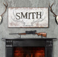 Rustic Family Antler Sign