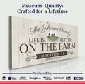 Life Is Better On The Farm Sign