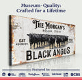 Personalized Black Angus Cattle Sign II