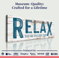 Relax You're on Lake Time Sign