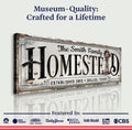 Vintage Rust Homestead Sign