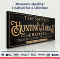 Family Hunting Lodge Retreat Sign