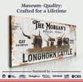 Personalized Long Horn Cattle Sign II