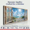 Morning Beach Window Scenery Wall Art