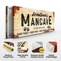 Good Times Personalized Man Cave Sign: Custom Bar Signs for Home Bar – Perfect Man Cave Wall Decor