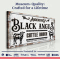 Personalized Black Angus Cattle Sign