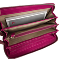 Sophia Full-Grain Leather Structured Double-Zip Wallet with RFID Protection