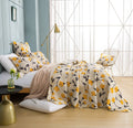 DaDa Bedding Yellow Fleur Floral Bed in a Bag Set - Ivory Botanical