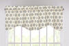 DaDa Bedding Ivory Blue Elegance Mini Medallions Floral Window Curtain Valance - 18" x 52" (JHW-660)
