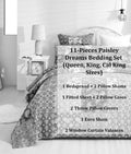 DaDalogy Paisley Dreams Floral Bed in a Bag Set - Olive Brown