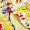 DaDa Bedding Sunshine Yellow Hummingbird Floral Bed in a Bag Set