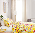 DaDa Bedding Yellow Hummingbird Duvet Cover, Sheets & Valance Set