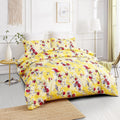 DaDa Bedding Sunshine Yellow Hummingbird Floral Duvet Cover Set