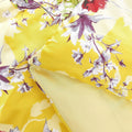 DaDa Bedding Sunshine Yellow Hummingbird Floral Duvet Cover Set